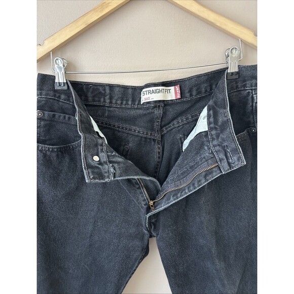 Levi’s Men’s 505 Jeans 34x30 Black Regular Fit Straight Leg Denim Classic Style - Picture 5 of 7